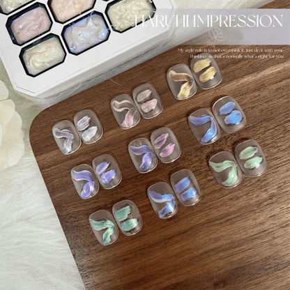 9 Color Gradient Patting Gel for UV LED Nails Semi Permanent Salon and DIY Use