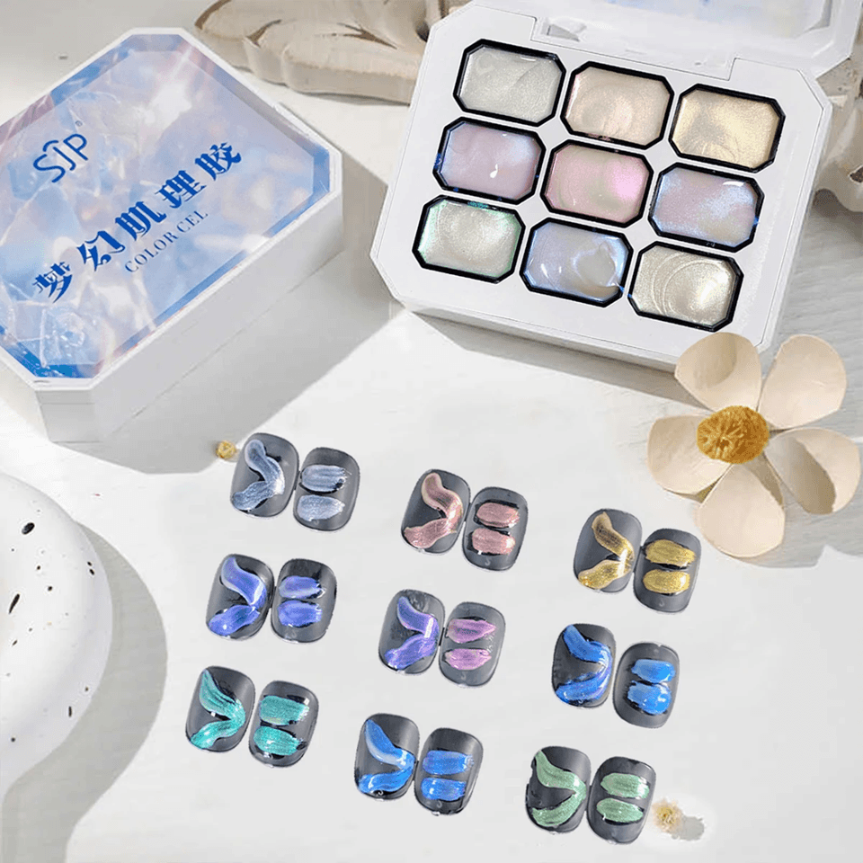 9 Color Gradient Patting Gel For UV LED Nails Semi Permanent Salon And DIY Use 3