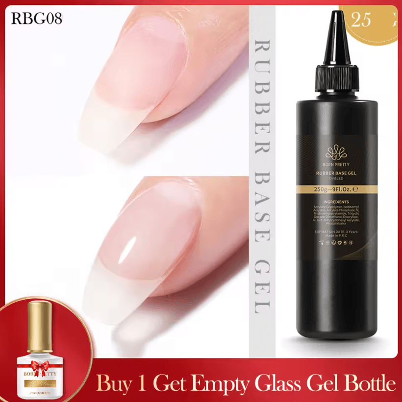BORN PRETTY 10 In 1 Glue Gel Nail Polish With Rubber Base And Super Bright Top Coat 5