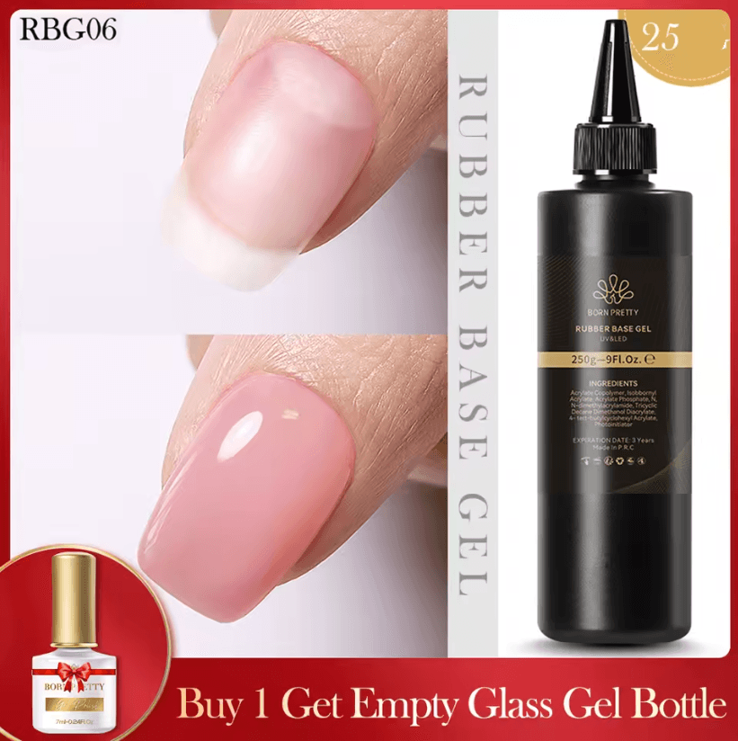 BORN PRETTY 10 In 1 Glue Gel Nail Polish With Rubber Base And Super Bright Top Coat 9