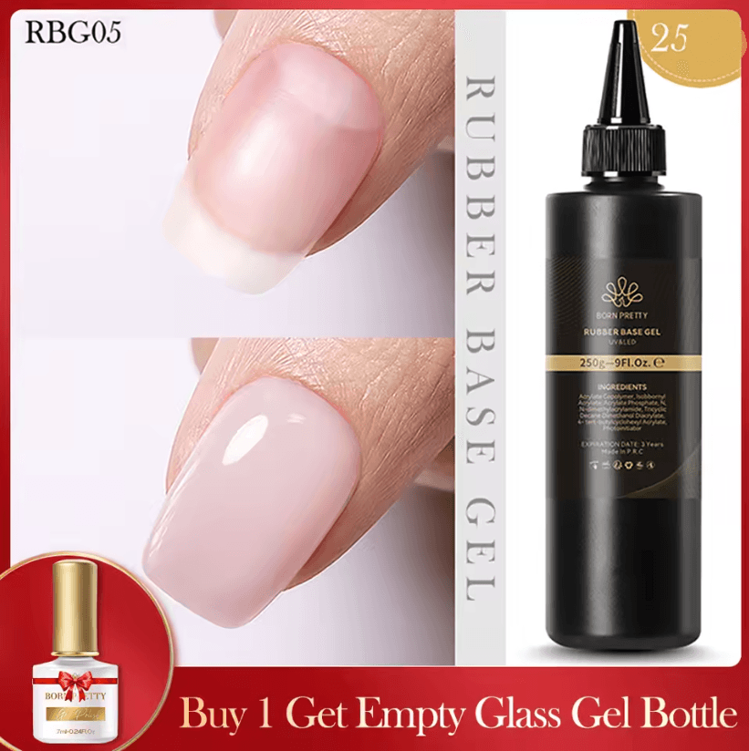 BORN PRETTY 10 In 1 Glue Gel Nail Polish With Rubber Base And Super Bright Top Coat 8