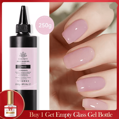 BORN PRETTY 10 In 1 Glue Gel Nail Polish With Rubber Base And Super Bright Top Coat 12