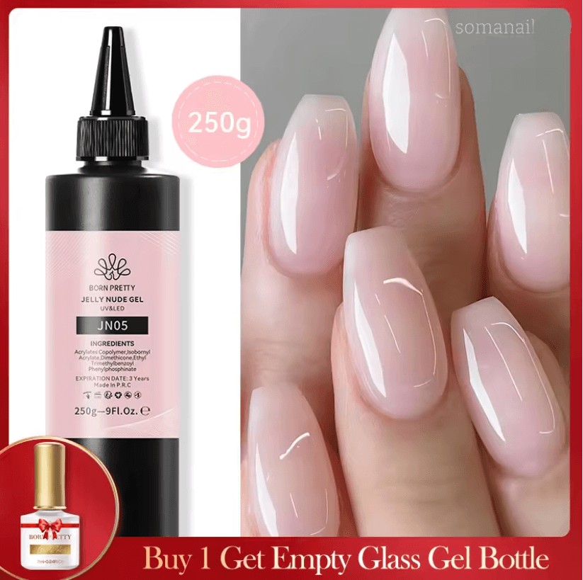 BORN PRETTY 10 In 1 Glue Gel Nail Polish With Rubber Base And Super Bright Top Coat 13