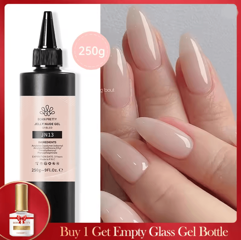 BORN PRETTY 10 In 1 Glue Gel Nail Polish With Rubber Base And Super Bright Top Coat 15