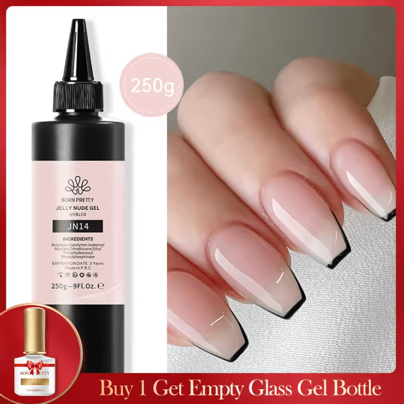 BORN PRETTY 10 In 1 Glue Gel Nail Polish With Rubber Base And Super Bright Top Coat 16