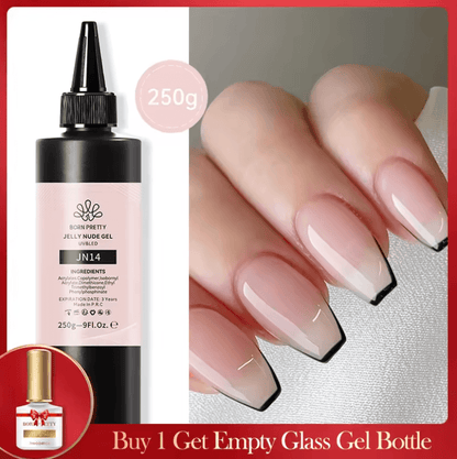BORN PRETTY 10 In 1 Glue Gel Nail Polish With Rubber Base And Super Bright Top Coat 16
