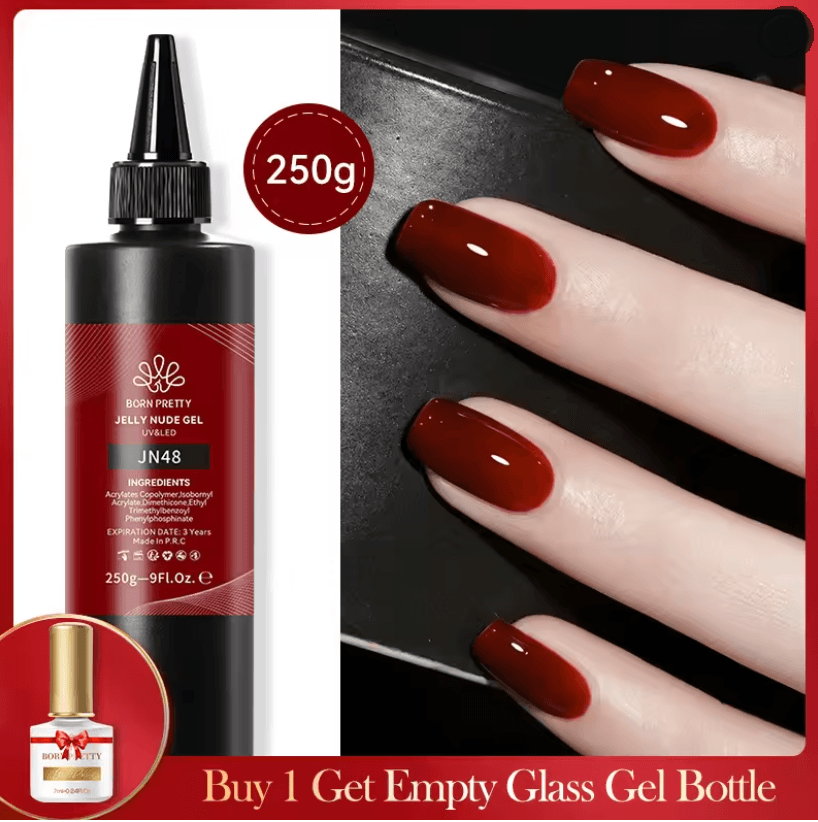 BORN PRETTY 10 In 1 Glue Gel Nail Polish With Rubber Base And Super Bright Top Coat 18