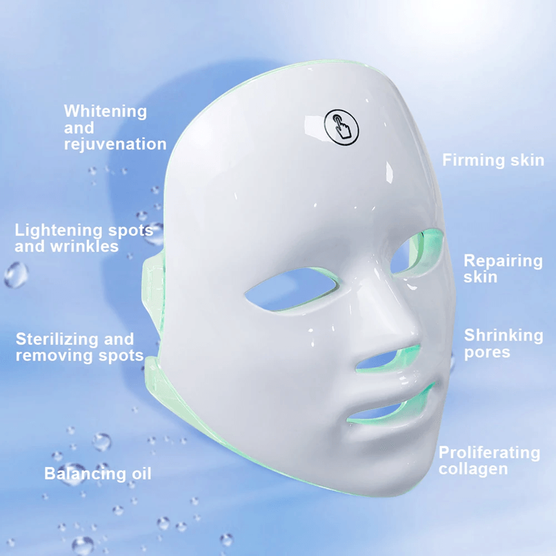 7 Color LED Facial Mask For Skin Rejuvenation Acne Therapy And Anti Aging Care 5
