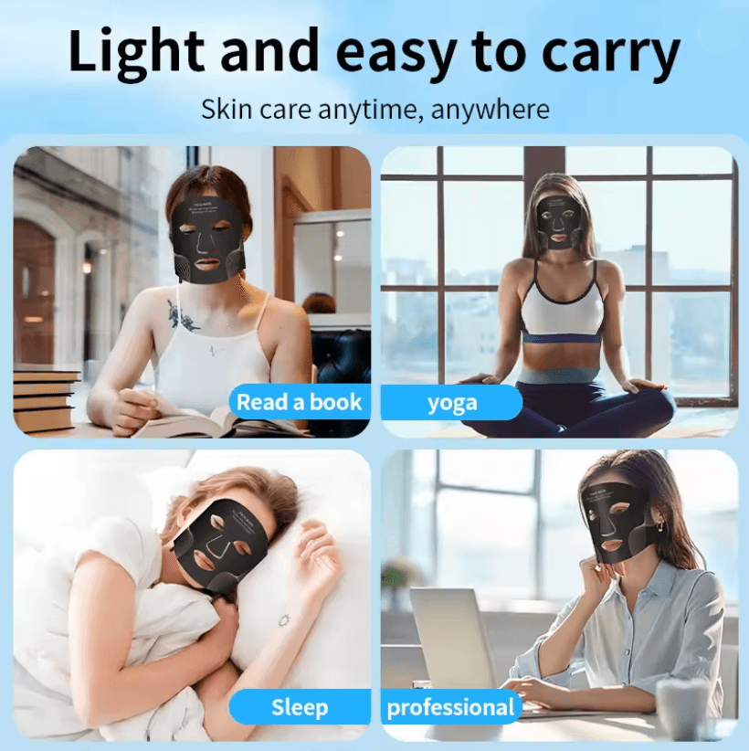 7 Color LED Face And Neck Mask With Wireless Red Light Therapy For Anti Aging And Skin Rejuvenation 1