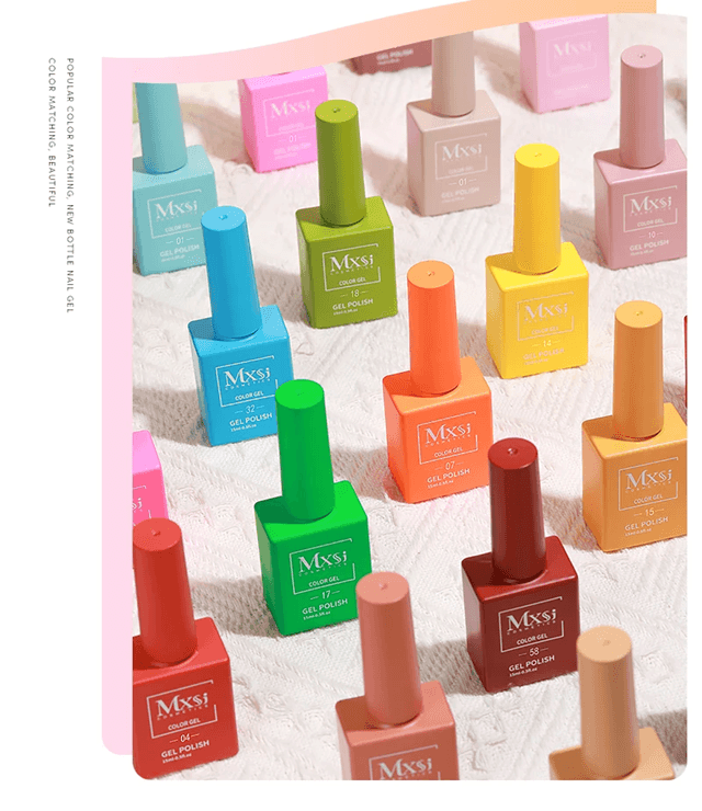 MXSI 60 Color UV Gel Nail Polish Set 15ml  Glitter Soak Off Semi Permanent Varnish 6