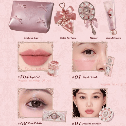 Flower Knows Strawberry Cupid Makeup Set  AllinOne Romantic Beauty Kit 4