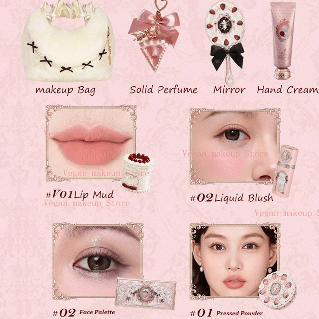 Flower Knows Strawberry Cupid Makeup Set  AllinOne Romantic Beauty Kit 3