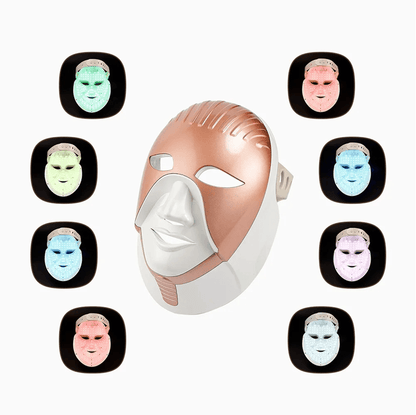 Wireless 7-Color LED Face and Neck Therapy Mask for Anti-Aging & Skin Rejuvenation