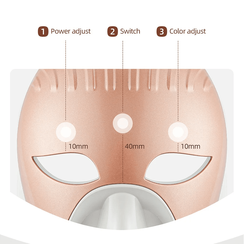 Wireless 7Color LED Face And Neck Therapy Mask For AntiAging  Skin Rejuvenation 3