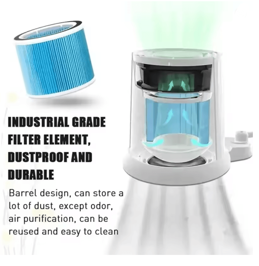 Two in One Nail Dust Collector with LED Lamp for Nail Salon Professionals
