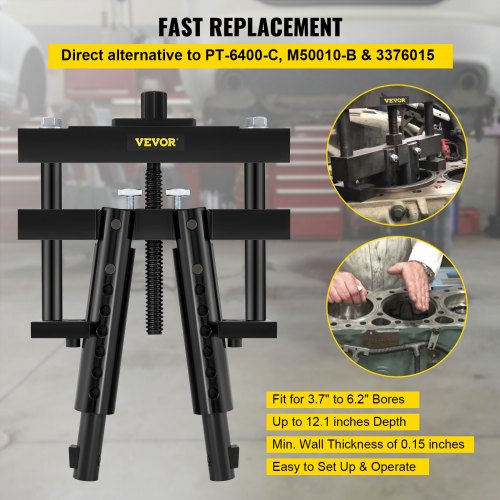 Heavy-Duty Universal Cylinder Liner Puller for CAT, Mack, Cummins Engines, Fits Wet Liners, Replace PT