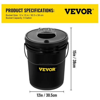 Deep Water Culture DWC Hydroponic System, Gallon Bucket Grow Kit with Air Pump, Air Stones & Connected Reservoir