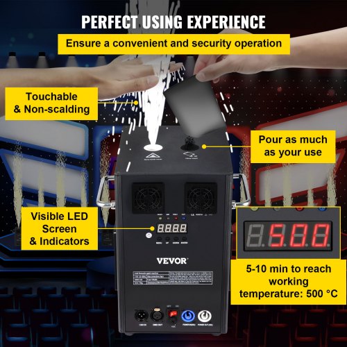 Smart DMX Control Stage Equipment Showing Machine, Cold Spark Firework Effect Machine for Wedding, Party, Large Stage