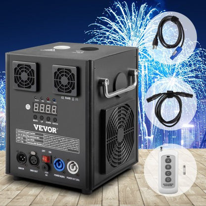 Smart DMX Control Stage Equipment Special Effect Machine, Cold Spark Machine with Wireless Remote for Weddings, DJ