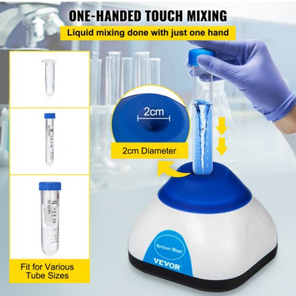 Mini Vortex Mixer Lab Vortex Mixer Shaker RPM, High-Speed Touch Operation Mixer for Paint, Ink, Tattoo, and Lab Use