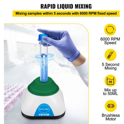 Mini Vortex Mixer Shaker with Touch Function, USB Charging Lab Vortex Mixer for Paint, Tattoo Ink, Nail Polish