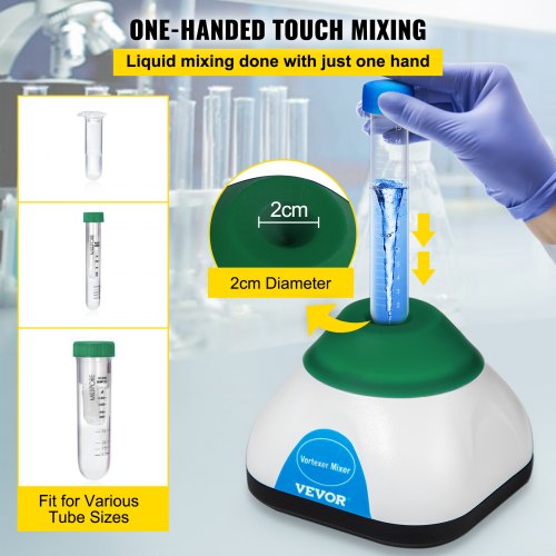 Mini Vortex Mixer Shaker with Touch Function, USB Charging Lab Vortex Mixer for Paint, Tattoo Ink, Nail Polish