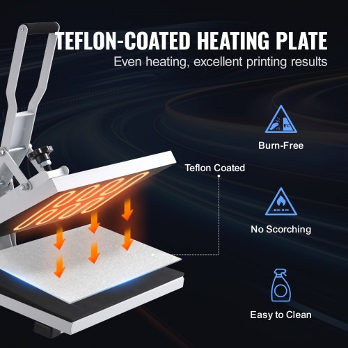 High Pressure Heat Press Machine, White Digital Sublimation Printer for T-Shirts, Fast Heating Power Transfer Press
