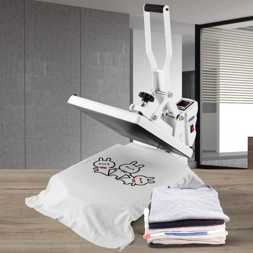 High Pressure Heat Press Machine, White Digital Sublimation Printer for T-Shirts, Fast Heating Power Transfer Press