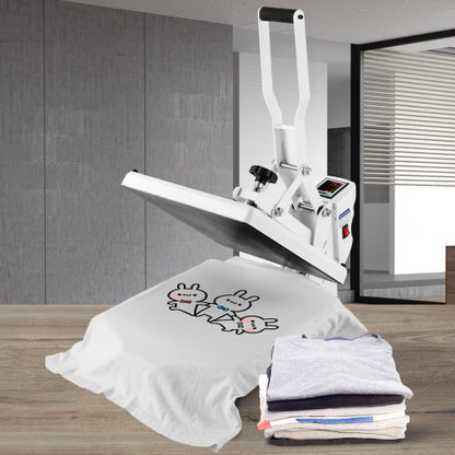 High Pressure Heat Press Machine, White Digital Sublimation Printer for T-Shirts, Fast Heating Power Transfer Press