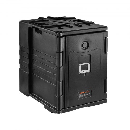 Insulated Food Pan Carrier, Qt Hot Box for Catering, LLDPE Front Loading Food Warmer with Handles, Double Buckles