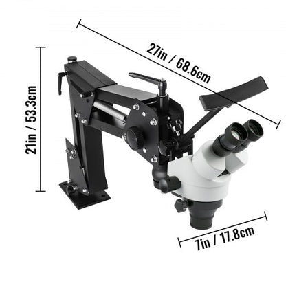 Micro Inlaid Mirror Multi-Directional Microscope with Spring Bracket, Jewelry Tools for Diamond Setting & Micro-Setting