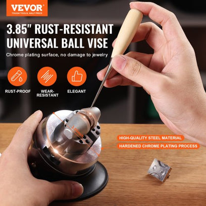 Ball Vise 3 Engraving Block 360 Rotation Jewelry Tool With 30 PCS Accessories For Precision Gemston 2