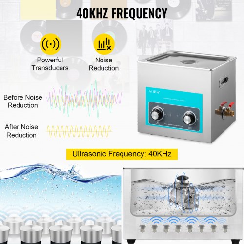 304 Stainless Steel Ultrasonic Cleaner 10L Capacity W Heater 2080C  Timer Ideal For Dentures Circui 2