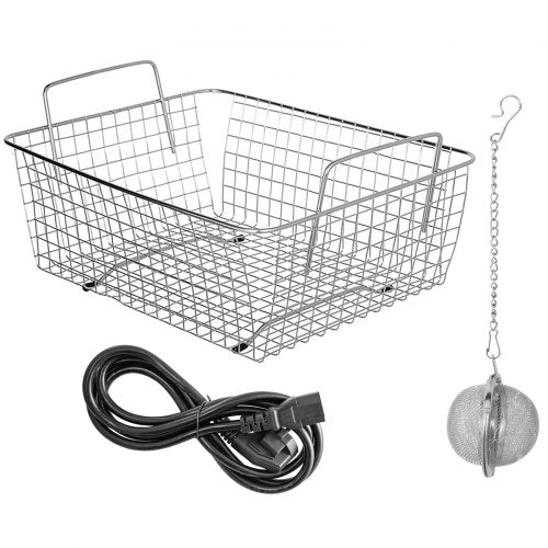 304 Stainless Steel Ultrasonic Cleaner 10L Capacity W Heater 2080C  Timer Ideal For Dentures Circui 7