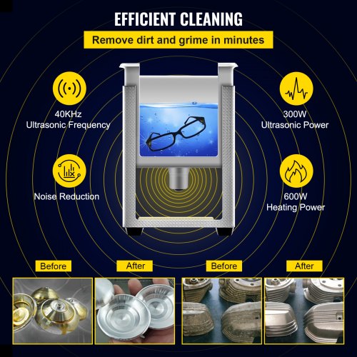 600W Ultrasonic Cleaner With Heater 15L Digital Professional Cleaning Machine For Jewelry Dental To 3