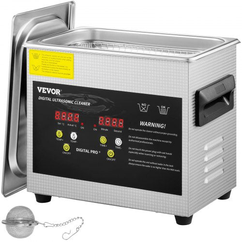 Upgraded 3L Ultrasonic Cleaner Digital Control 40KHz Frequency W Adjustable Heater 080C  Ideal For  1