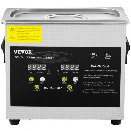 Upgraded 3L Ultrasonic Cleaner Digital Control 40KHz Frequency W Adjustable Heater 080C  Ideal For  7