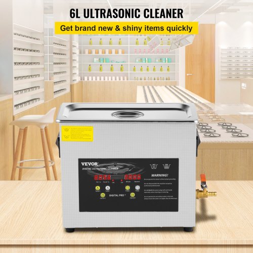 6L Professional Ultrasonic Cleaner With Digital Display 400W Heater  180W Ultrasonic Power For Jewe 2