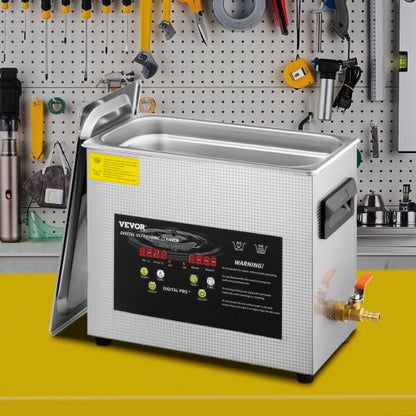 6L Professional Ultrasonic Cleaner with Digital Display, 400W Heater & 180W Ultrasonic Power for Jewelry, Glasses