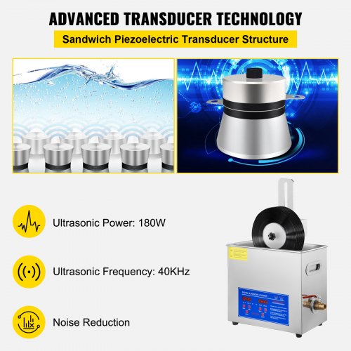 6L Ultrasonic Vinyl Record Cleaner Machine Professional 40kHz 180W Cleaner With Drying Rack For 7 T 3