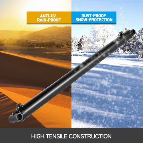 Stroke Hydraulic Ram Cylinder, Welded Double Acting PSI Hydraulic Cylinder with SAE6 Port & Cross Tube Mounts
