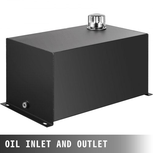 Heavy Duty Hydraulic Reservoir, Gallon Steel Fuel Transfer Tank with Strainer, Temp Gauge, Filter & Breather Cap