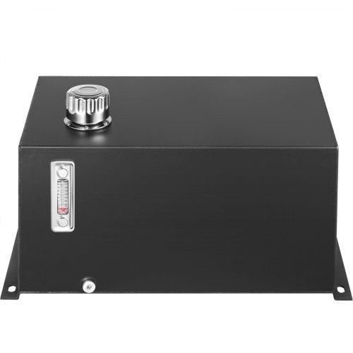 Heavy Duty Hydraulic Reservoir, Gallon Steel Fuel Transfer Tank with Strainer, Temp Gauge, Filter & Breather Cap