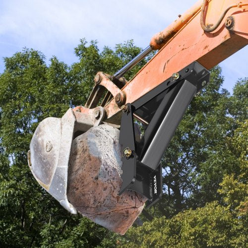 Backhoe Thumb, Heavy Duty Teeth Steel Excavator Thumb, Adjustable Weld-On & Bolt-On Claw Attachment for Tractors