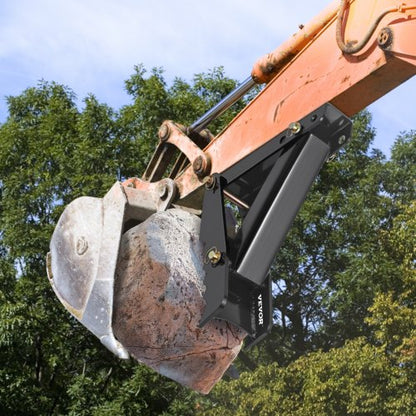 Backhoe Thumb, Heavy Duty Teeth Steel Excavator Thumb, Adjustable Weld-On & Bolt-On Claw Attachment for Tractors
