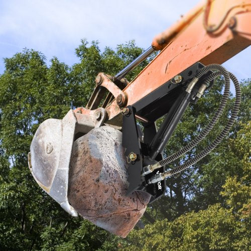 Hydraulic Backhoe Thumb, Steel Heavy-Duty Weld-On Excavator Thumb with Hydraulic Cylinder, Universal Attachment