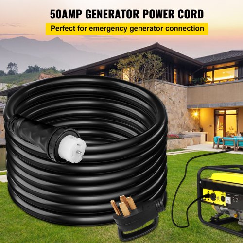 Amp Generator Extension Cord STW, Heavy Duty Generator Power Cord with Plug & CS Twist Lock Connector