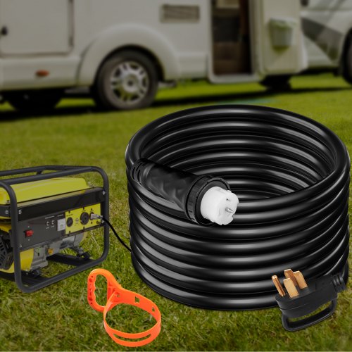 Amp Generator Extension Cord STW, Heavy Duty Generator Power Cord with Plug & CS Twist Lock Connector