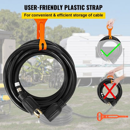 Heavy Duty Amp Generator Cord, Gauge Wire Power Cable for Generators with Twist Lock Plug, Outdoor & Emergency Use