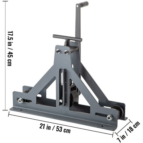 1-1/2" Tubing Rolling Bender, Manual Square & Rectangular Tube Bender for Mild Steel, Copper & Aluminum